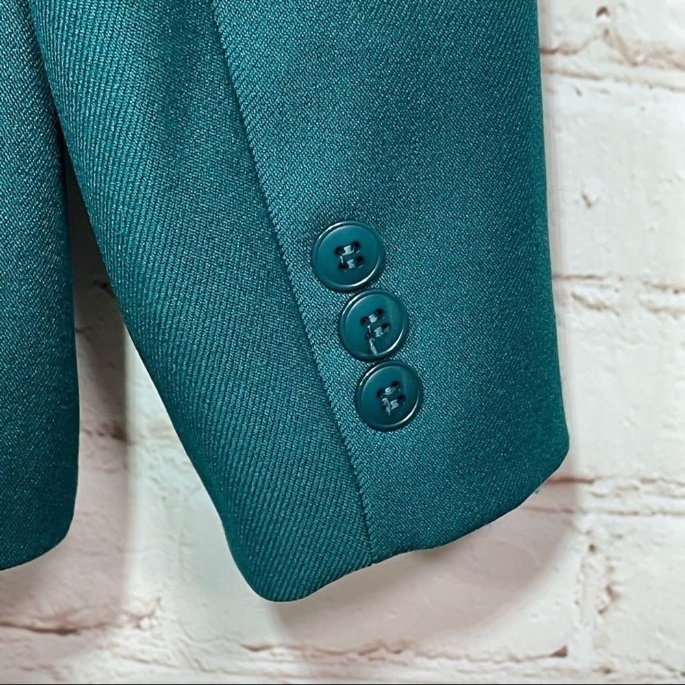 Vintage 70’s Levi Strauss & Co Bend Over Womens Green Polyester Blazer Size 18 - Picture 7 of 8
